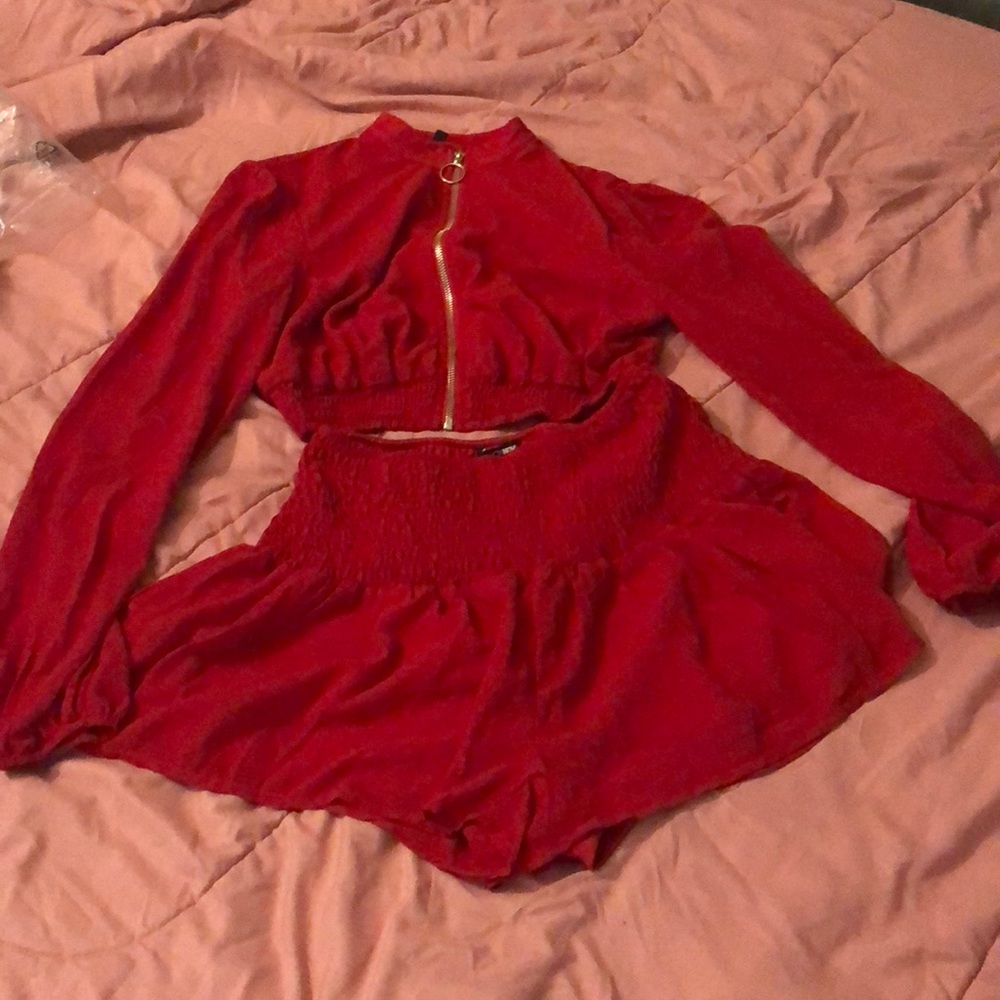 2pc Dressy skort short set